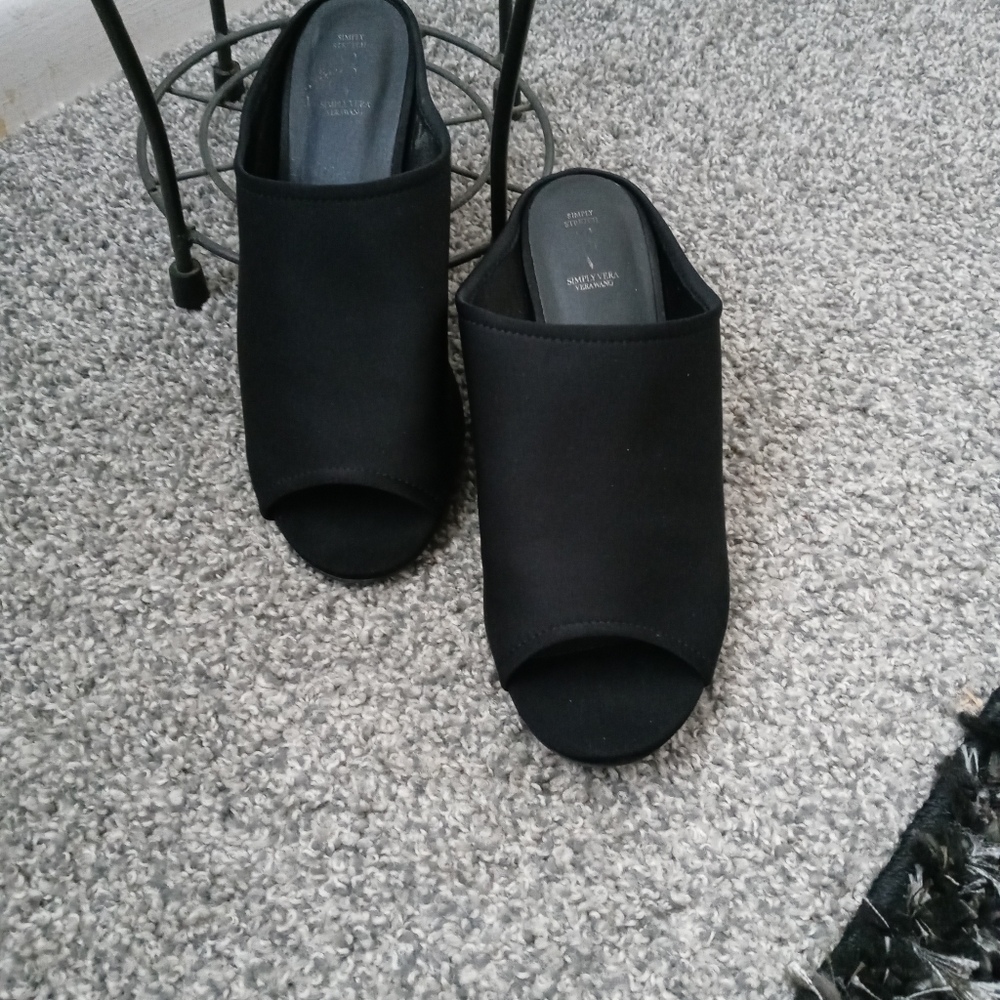 Black sling backs